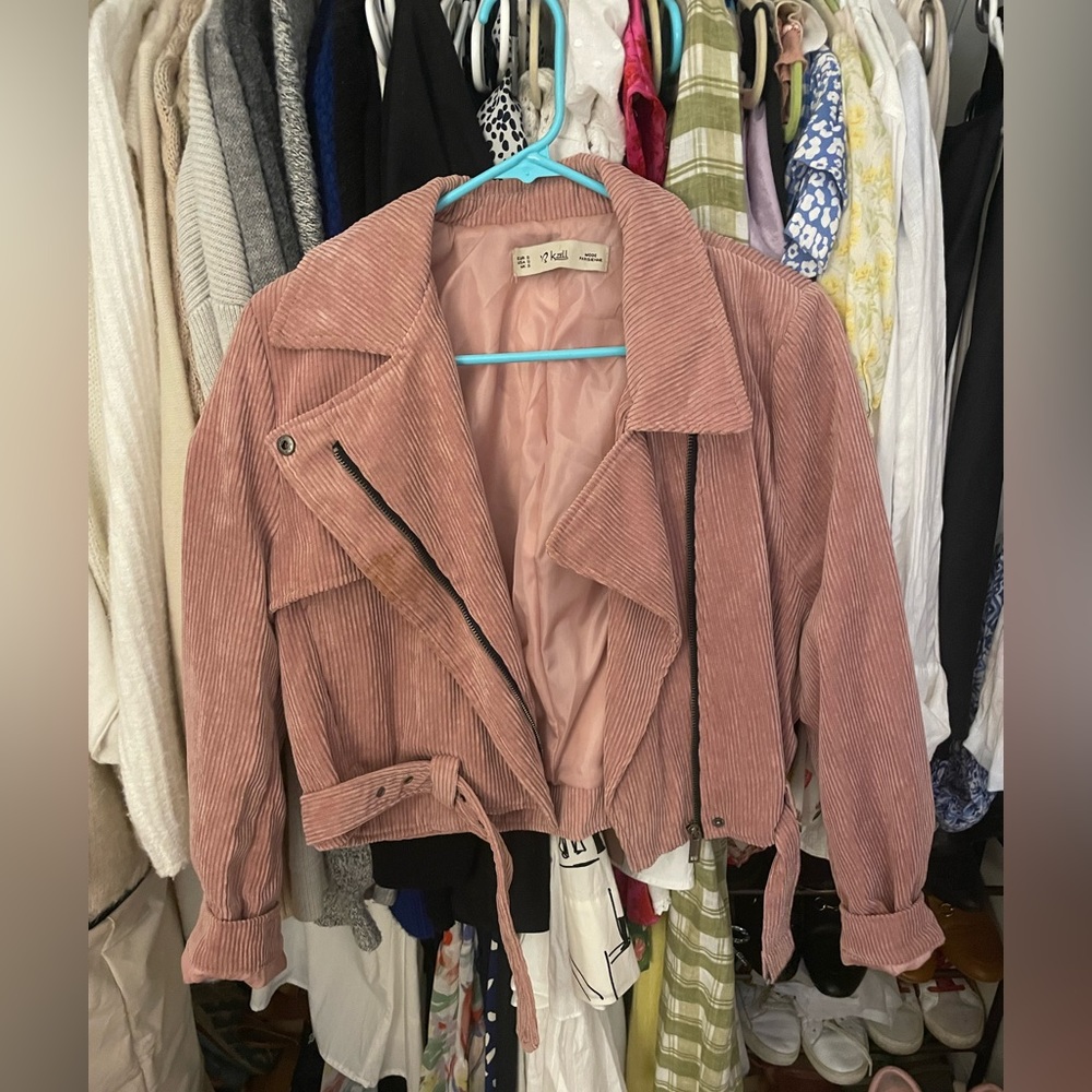 Corduroy moto jacket